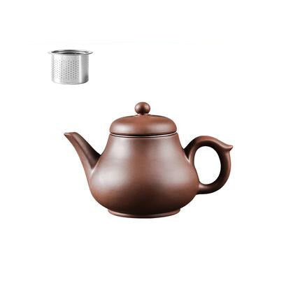 Purple Clay Teapot Single Pot with Built-in Stainless Steel Filter | Bowlift