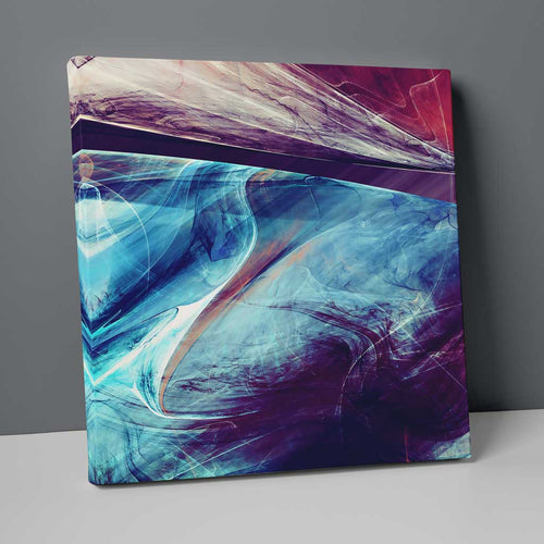 Abstract Fractal Purple Blue Pink No. 1 Print on Canvas | Bowlift