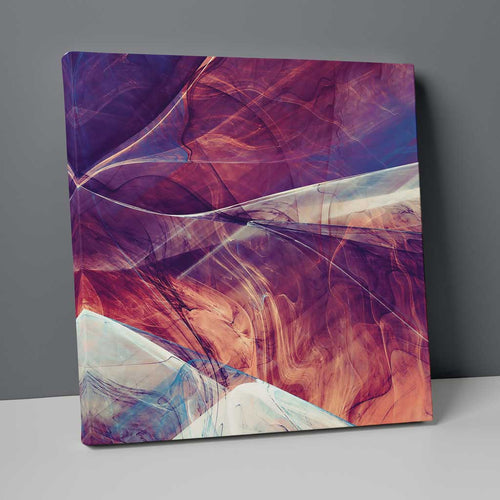Abstract Fractal Purple Blue Pink No. 3 Print on Canvas | Bowlift