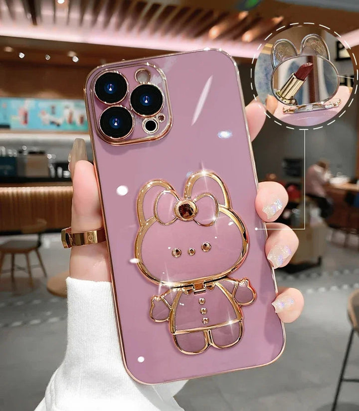 BowLift | 3D Bunny  Korean Style Mirror iPhone Case