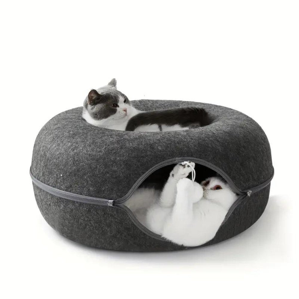 PurrTunnel • Cozy 2 - in - 1 Cat Tunnel Bed - Cat Tunnel Bed - BowLift