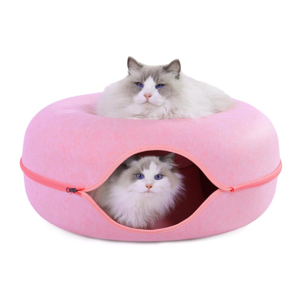 PurrTunnel • Cozy 2 - in - 1 Cat Tunnel Bed - Cat Tunnel Bed - BowLift