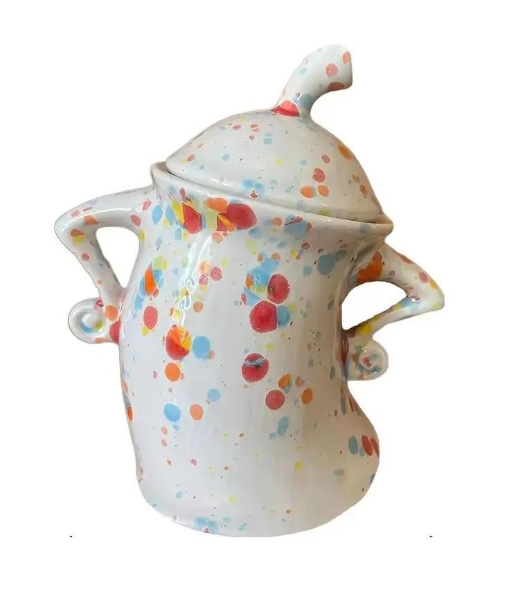 BowLift | Quirky Akimbo Style Attitude Jar  – Hipster-Inspired Resin Canister for Candy, Kitchen Storage, or Whimsical Christmas Décor