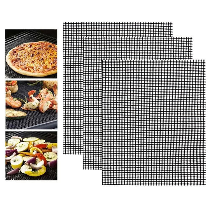 BowLift | Teflon Non-stick BBQ Grill Mesh Mat for reusable cleaning