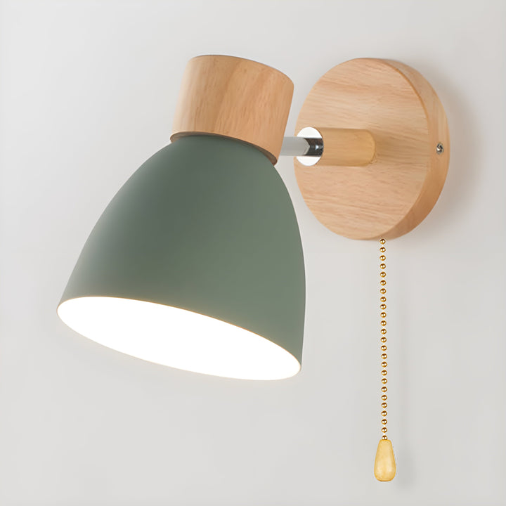 BowLift | Wooden Norwegian Wall Lamp with Switch for the Bedroom