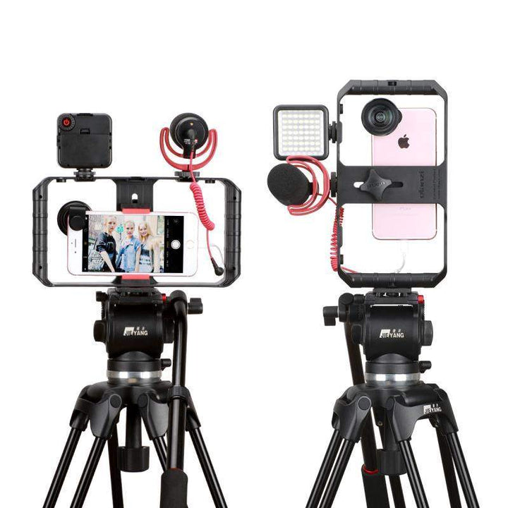VideoGrip Smartphone Stabilizer – Professional Film Cage with Cold Shoe Mounts | Bowlift