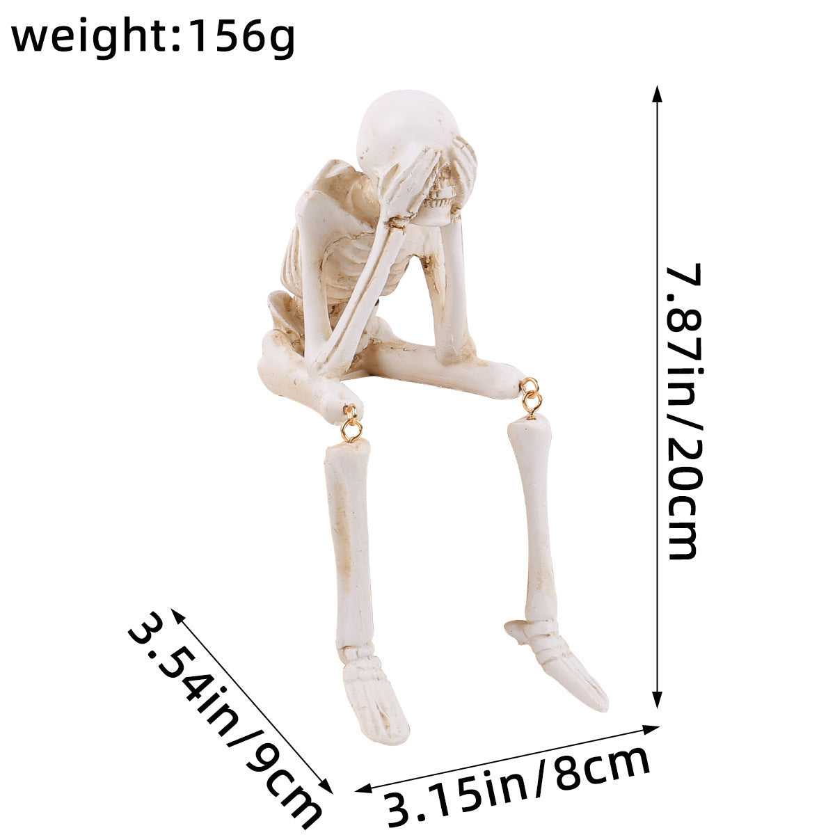 BowLift | HauntTrio Boneyard Halloween Skeleton Ornaments (Set of 3)