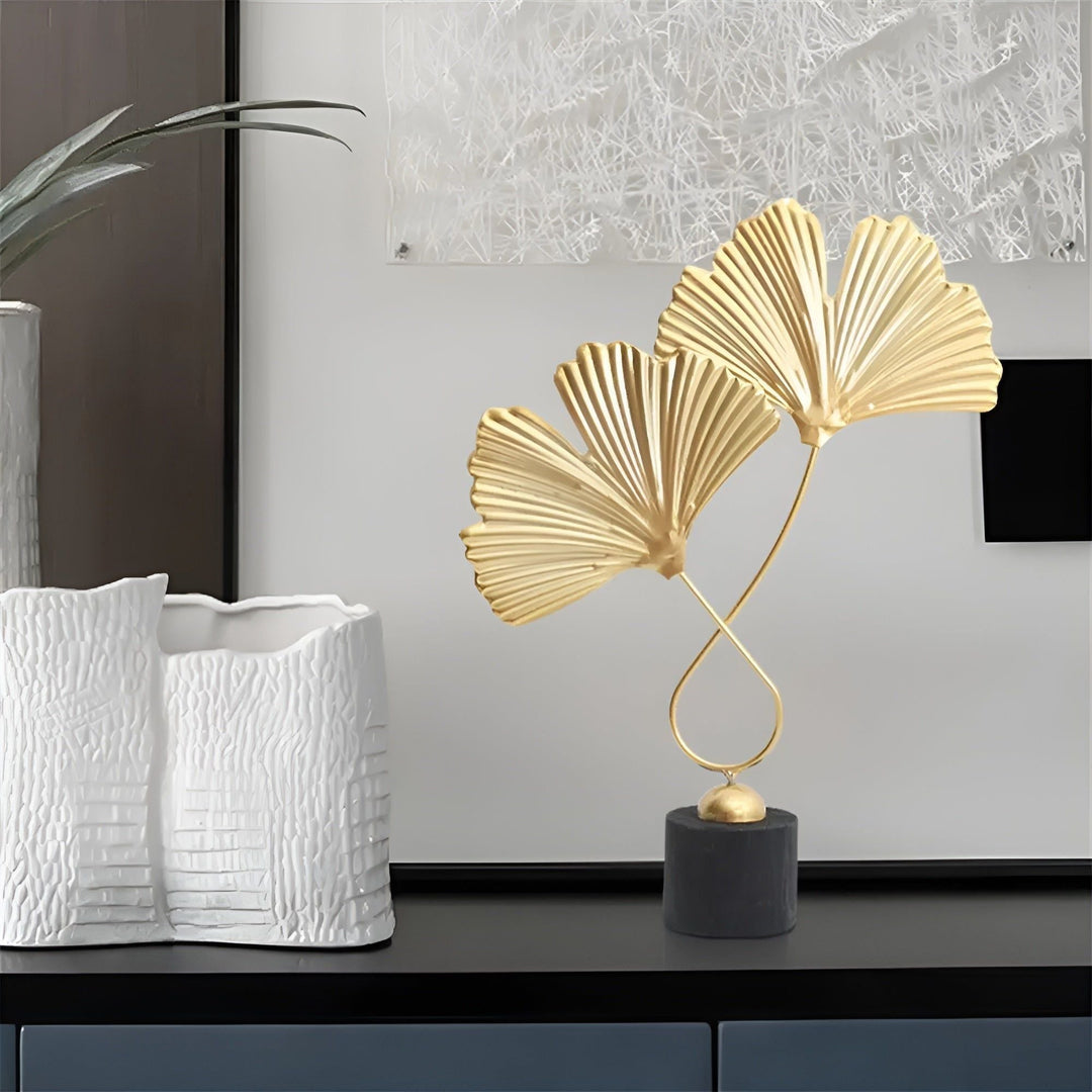 Minimalistic Ginkgo Leaf Sculpture for Elegant Natural Charm Bowlift