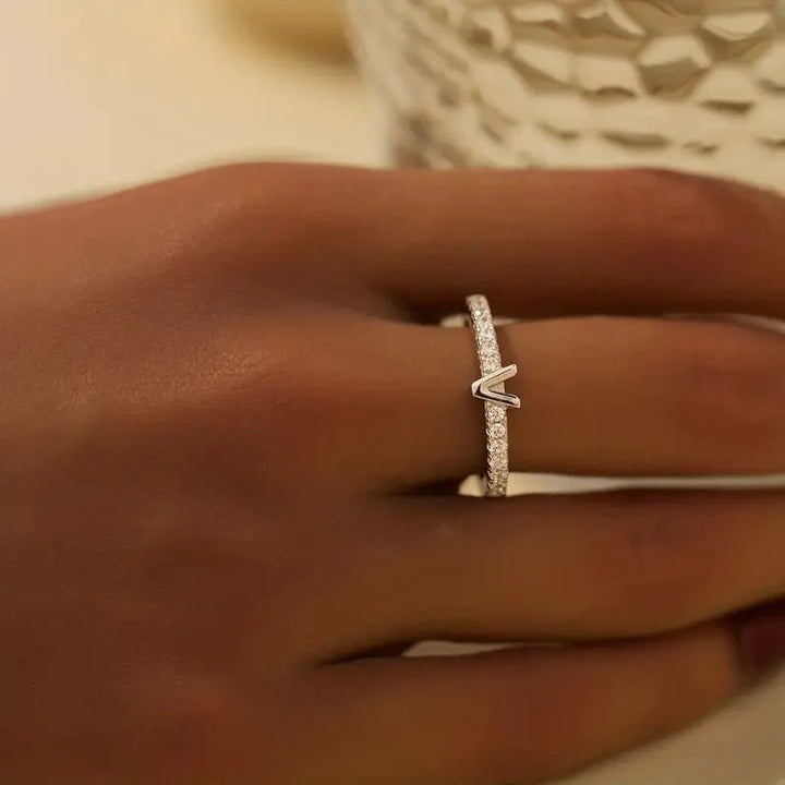 BowLift | Radiant Adjustable Letter Initial Rings