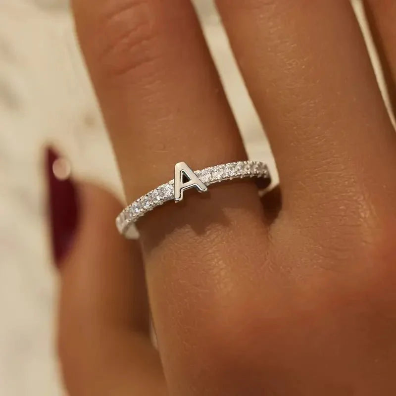BowLift | Radiant Adjustable Letter Initial Rings