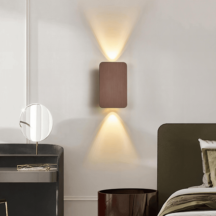 BowLift | Radiara – Minimalist Wooden LED Wall Light with Adjustable Lighting