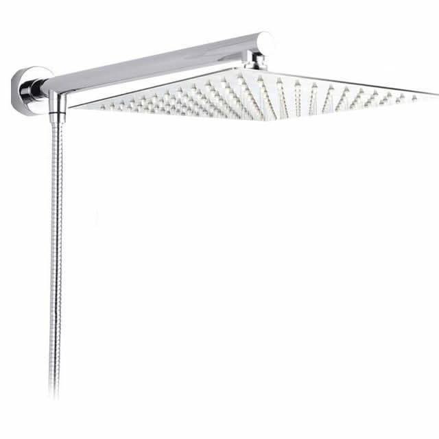 BowLift | Wall-Mounted Rainfall Shower Head with Adjustable Arm and Hose