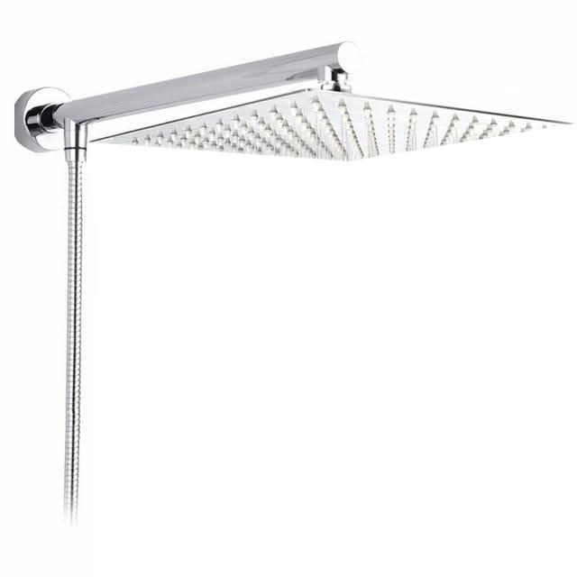 BowLift | Wall-Mounted Rainfall Shower Head with Adjustable Arm and Hose