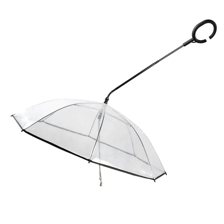 BowLift | WALKDRY Clear – Wind-Resistant Pet Umbrella with Quick-Clip Leash