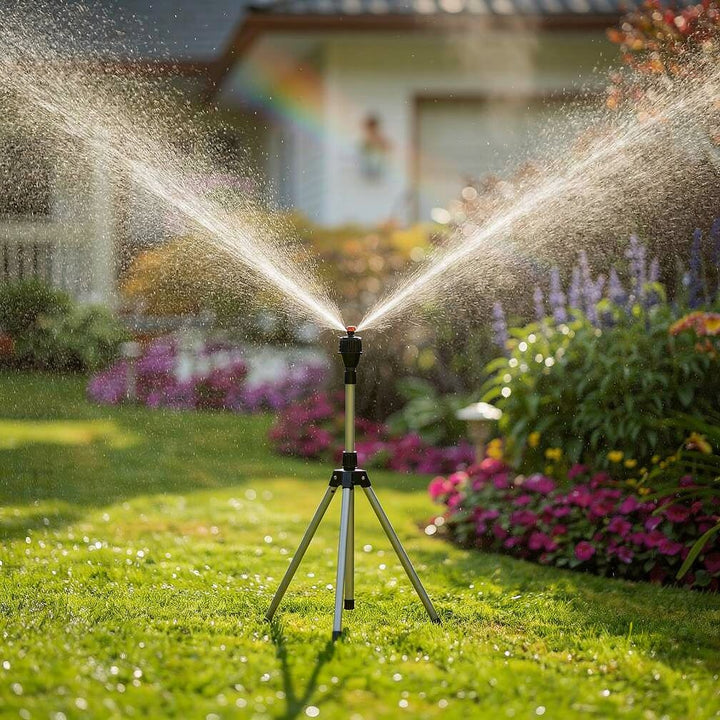 AquaStraal Garden Sprinkler With Tripod 360 Degrees | Bowlift