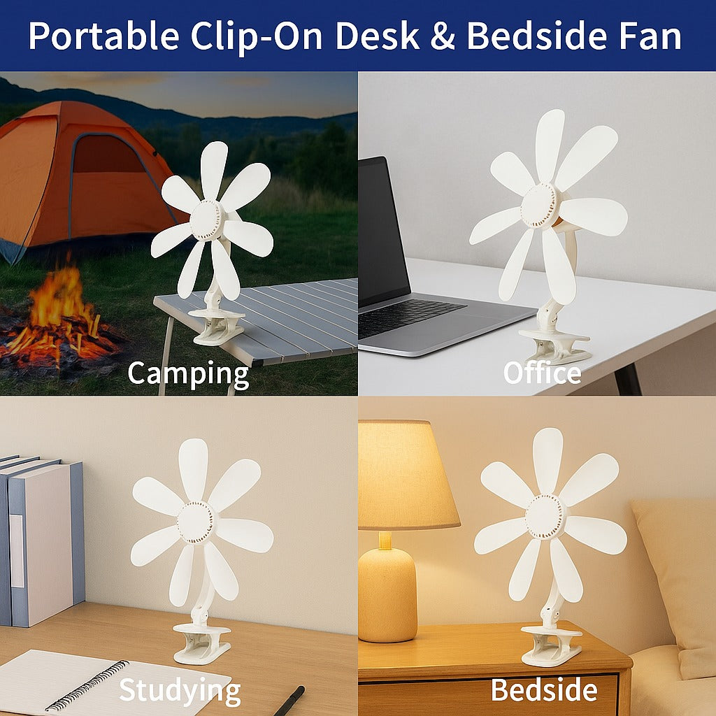 PortaBowlifte Clip-On Desk & Bedside Fan | Bowlift