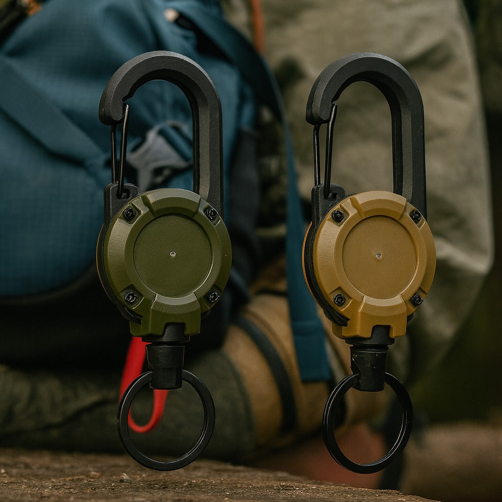 BowLift | Trail Lock Anti-Lost Retractable Carabiner Keychain