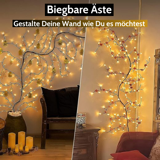BowLift | LED Grapevine Fairy Lights - 100 LED String Lights with Green Wire for Indoor & Outdoor Decoration, Parties, and Garden Use