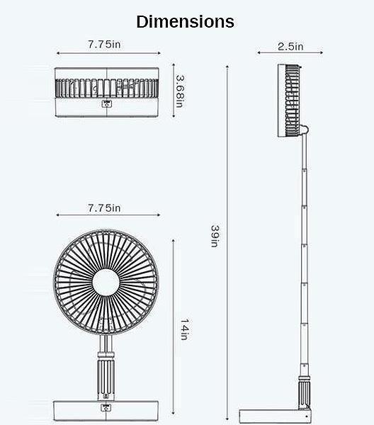 BowLift | Rechargeable Mini Telescopic Fan
