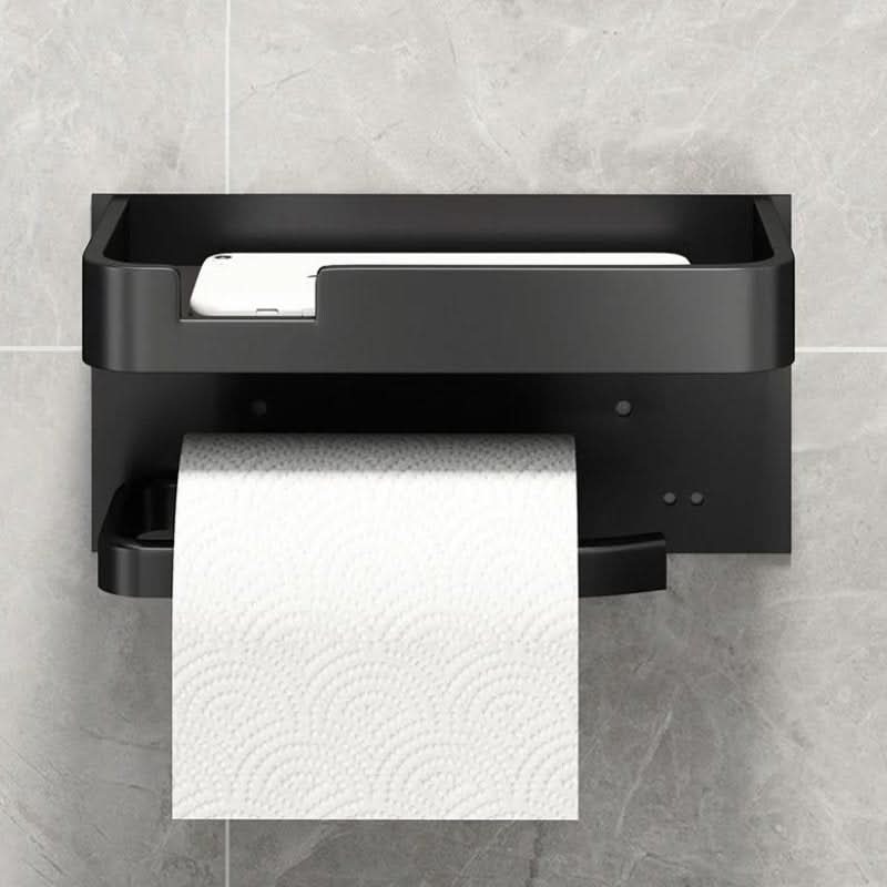BowLift | Modern Wall-Mount Toilet Paper Holder – Metal Finish