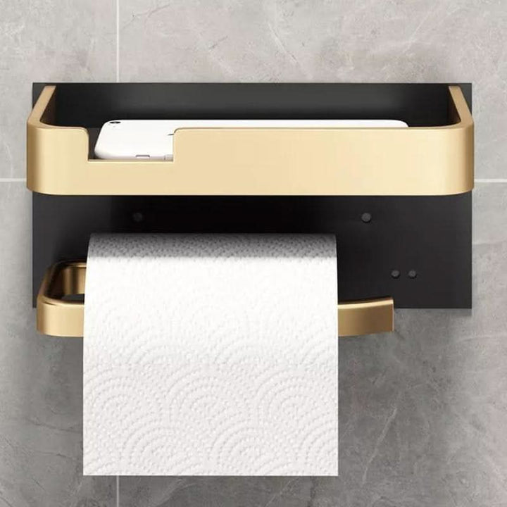 BowLift | Modern Wall-Mount Toilet Paper Holder – Metal Finish