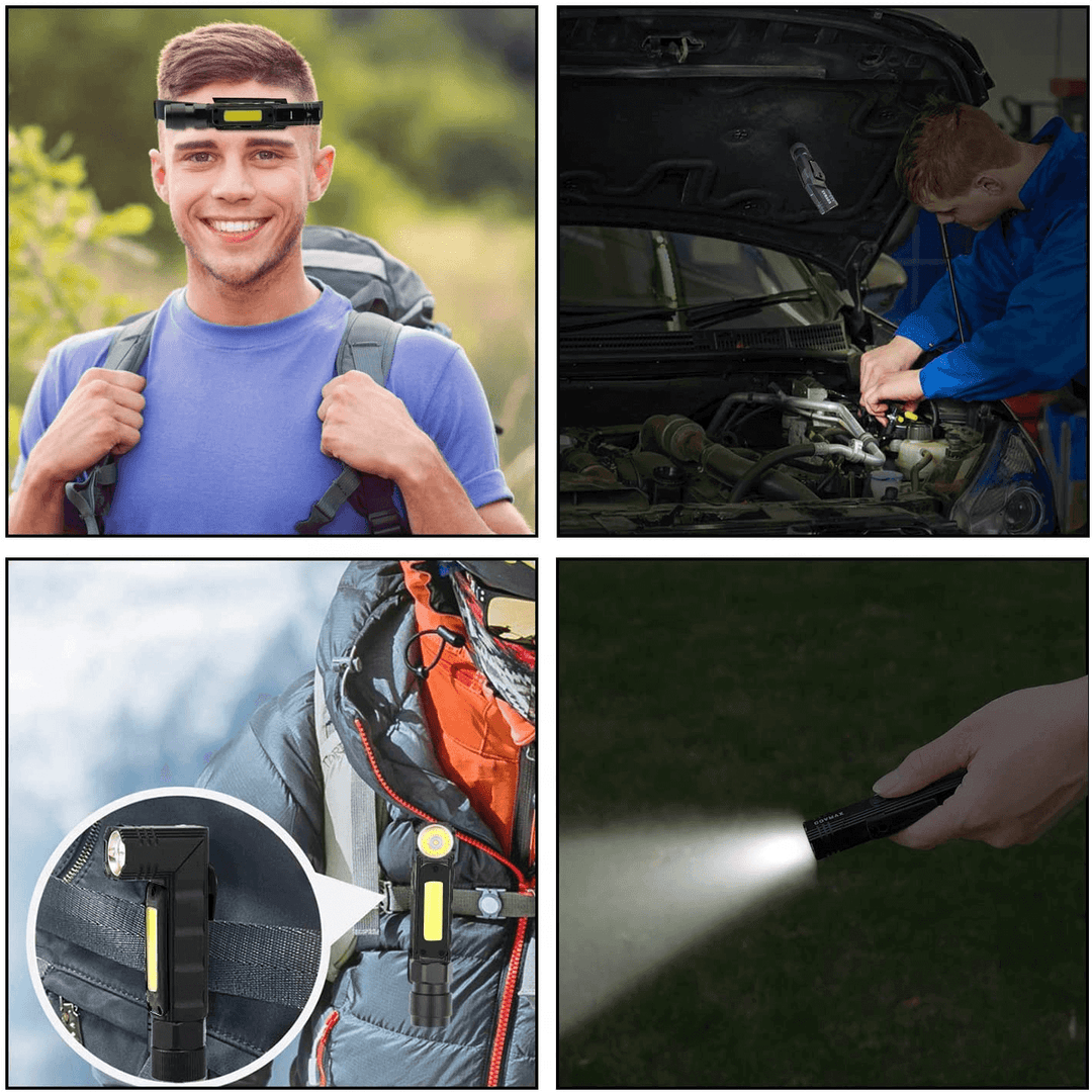 Rechargeable Magnetic Adjustable Camping Flashlight | Bowlift