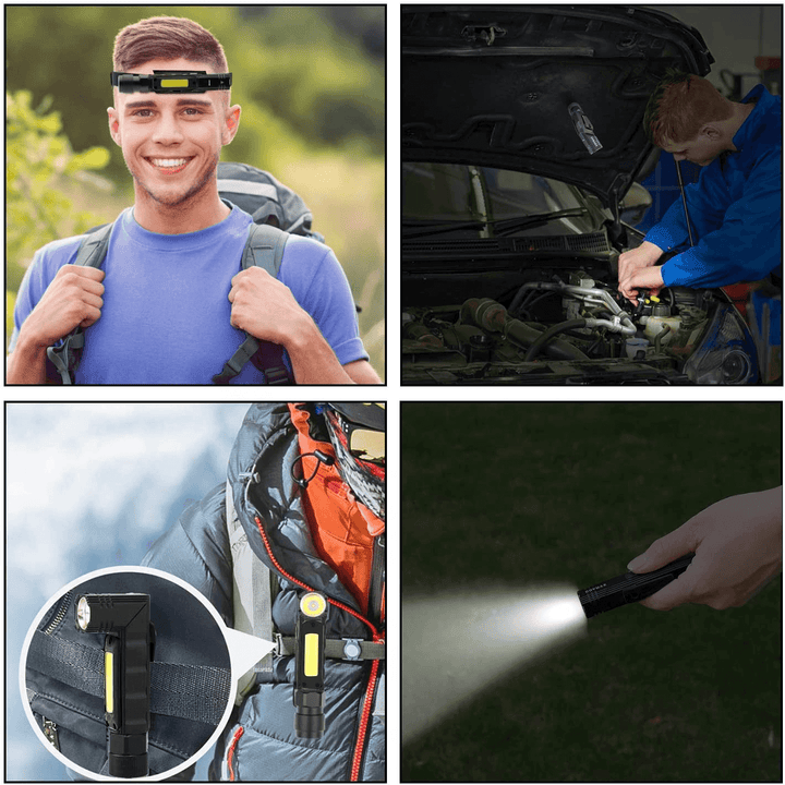 Rechargeable Magnetic Adjustable Camping Flashlight | Bowlift