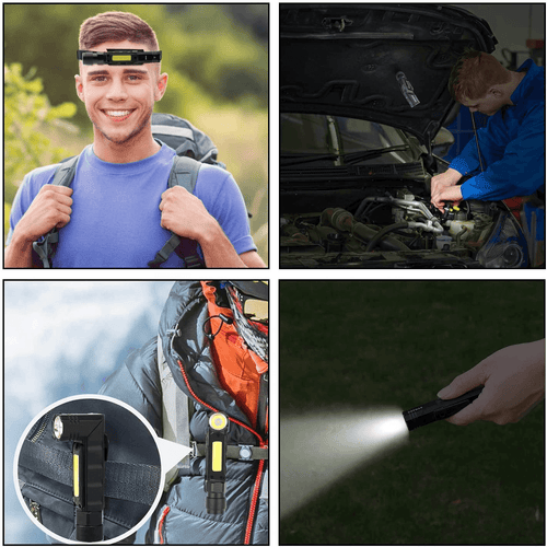 Rechargeable Magnetic Adjustable Camping Flashlight | Bowlift