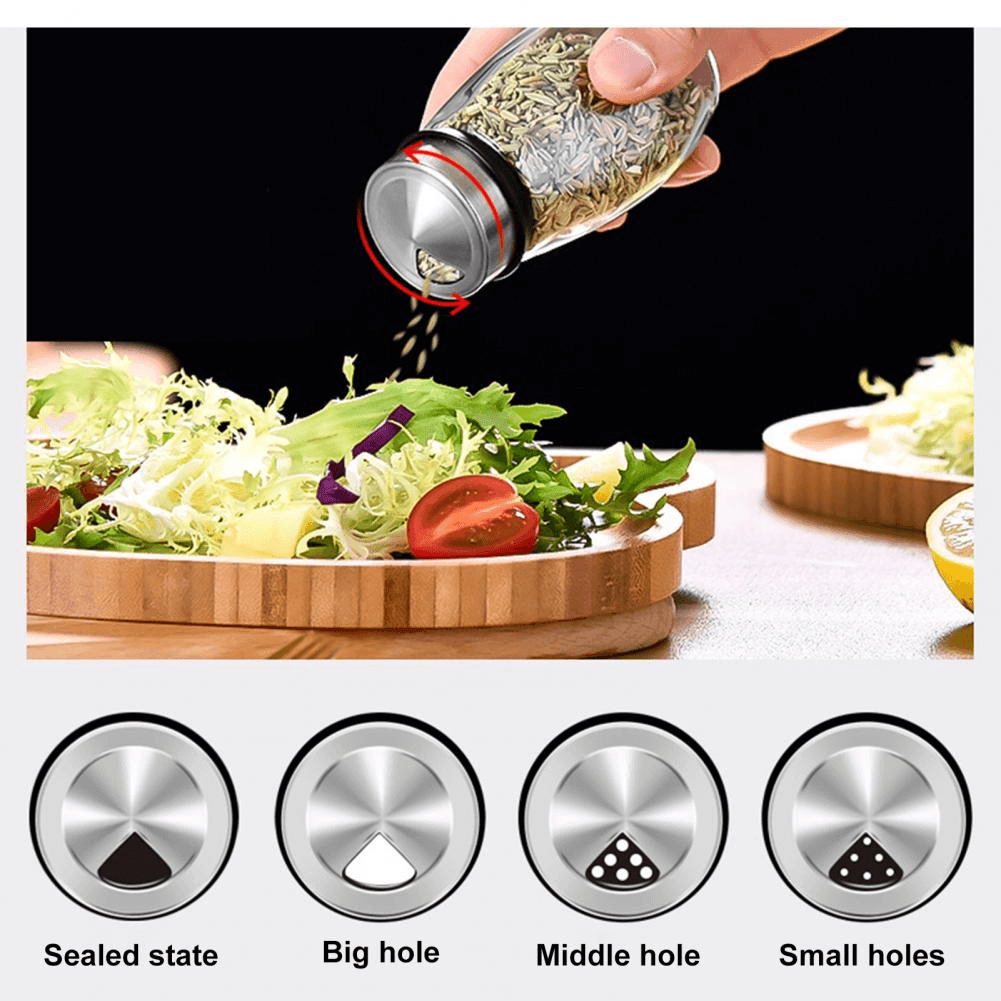 BowLift | Smart Rotating Stainless Steel Glass Seasoning Set