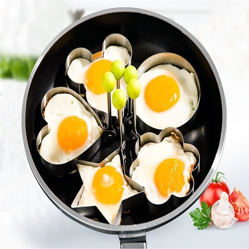 5pcs/set Stainless steel Fried Egg Mold Pancake Rings | Bowlift