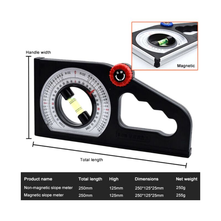 Multifunctional Magnetic Protractor Angle Finder Slope Meter | Bowlift