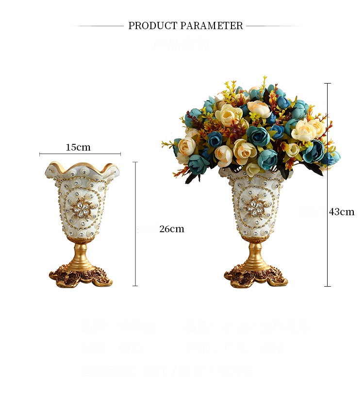BowLift | European Luxury Diamond Resin Vase