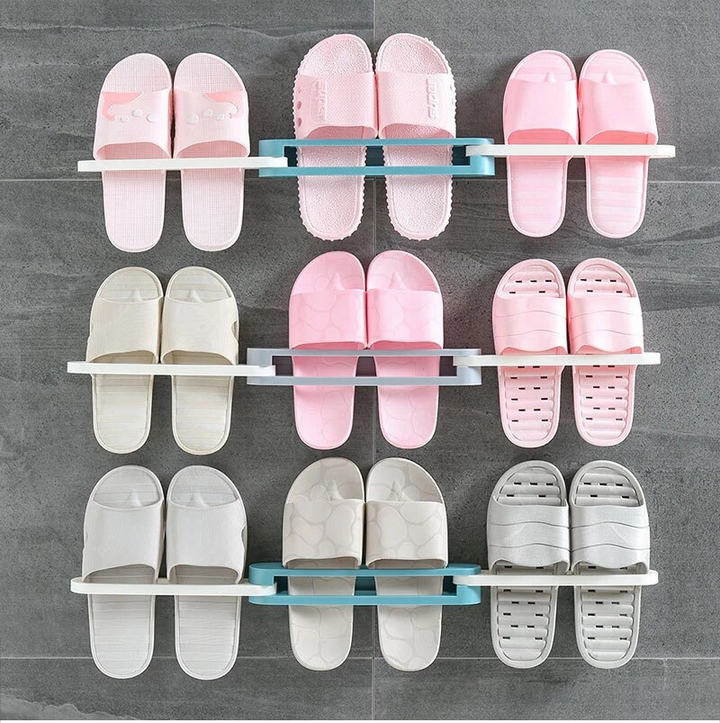 BowLift | 3in1 Space Saver Wall Hanging  Slipper Hanger
