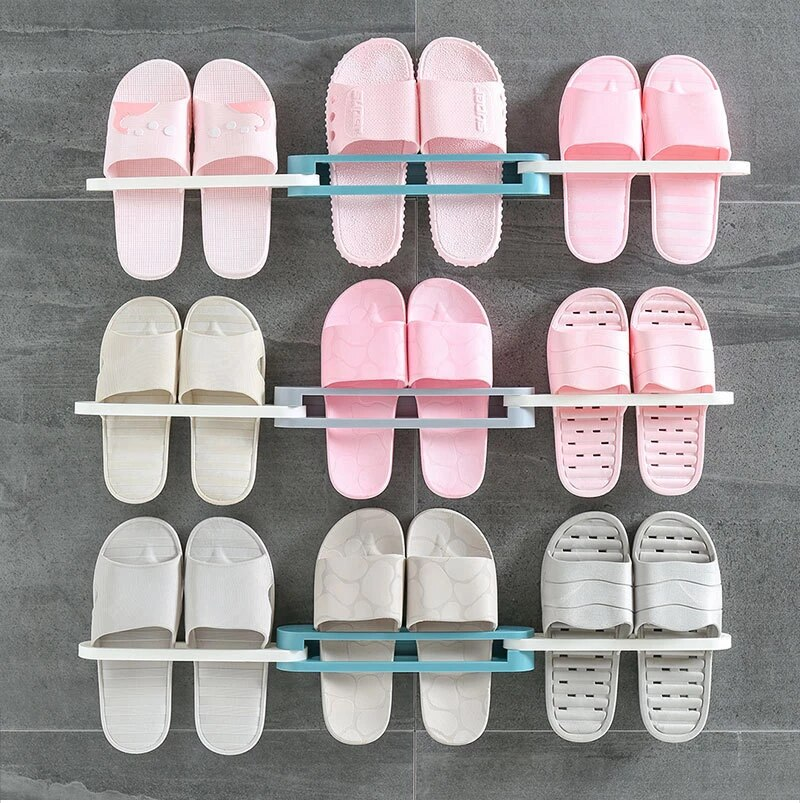 BowLift | 3in1 Space Saver Wall Hanging  Slipper Hanger