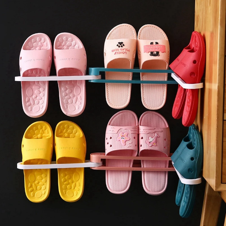BowLift | 3in1 Space Saver Wall Hanging  Slipper Hanger