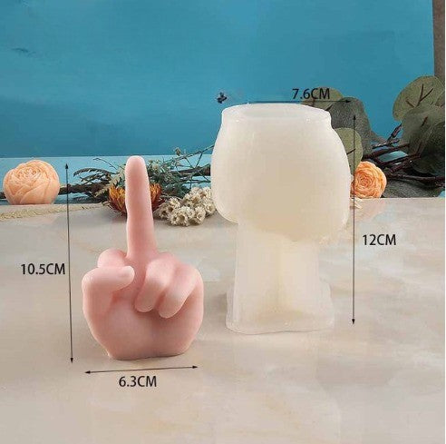 BowLift | Middle Finger Hand Gestures Artsy Candle DIY Molds