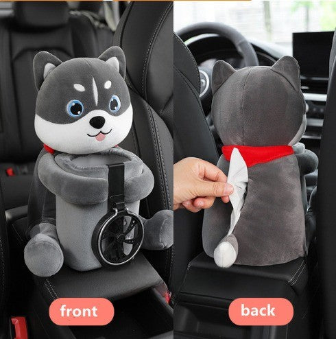 BowLift | Cute Plush Animals Armrest Tissue Box