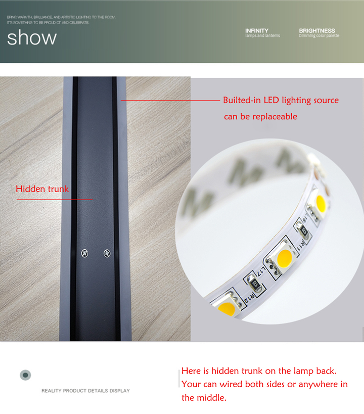 Long Strip LED Elegant Wall Lamp | Bowlift