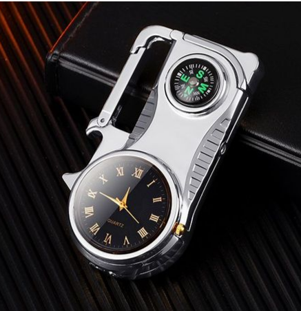 Compass Fire Camping Windproof Lighter Watch | Bowlift