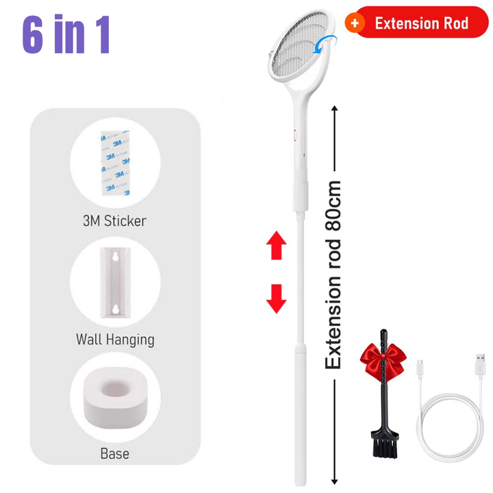 6in1 Rotatable Electric Mosquito Zapper | Bowlift