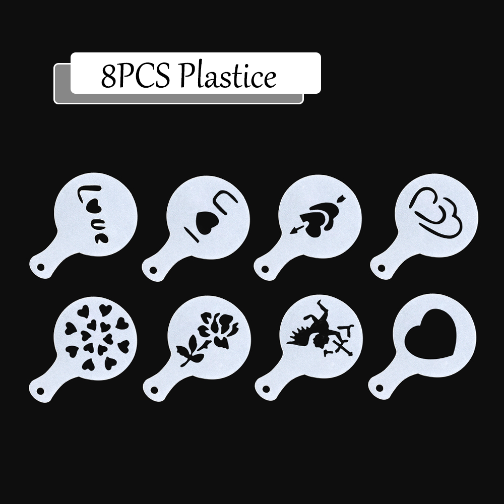 BowLift | 8Pcs Coffee Cake Decoration Stencil Molds