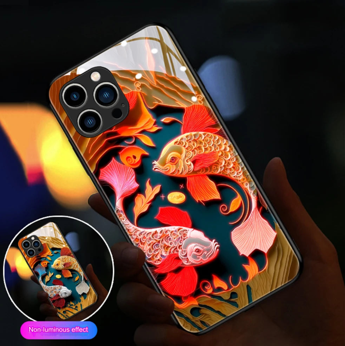 BowLift | Fuji Mountain Sound-Activated LED Glass iPhone Case