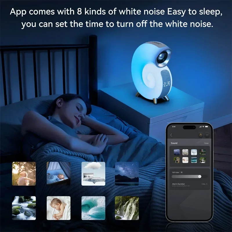 BowLift | Colorful Sea Shell LED Bluetooth Smart Speaker