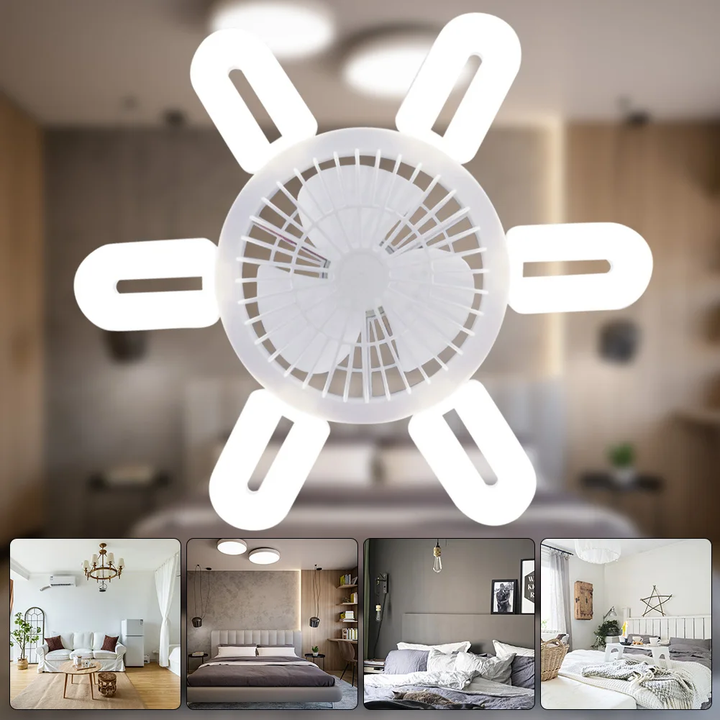Silent Adjustable Remote Control Ceiling Foldable Fan Lamp | Bowlift