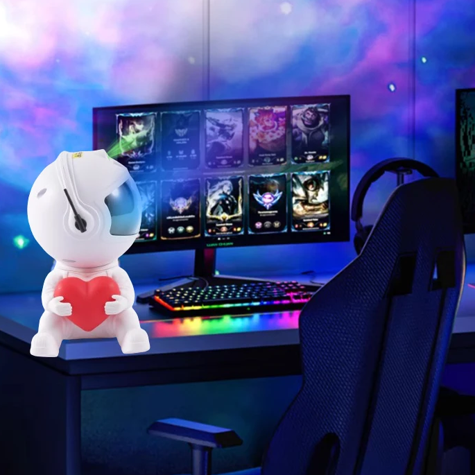 Love Astronaut Galaxy Night Light Projector | Bowlift