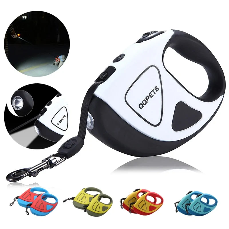 Retractable Dog Leash with LED Light - SafePaw Bowlift