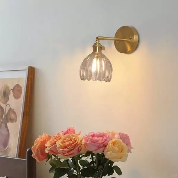 BowLift | Wall Light Vintage Glass Brass Sconce