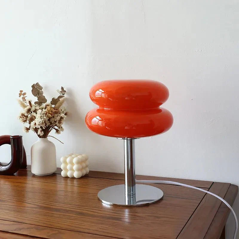 BowLift | Retro Macaron Table Lamp made of colored glass