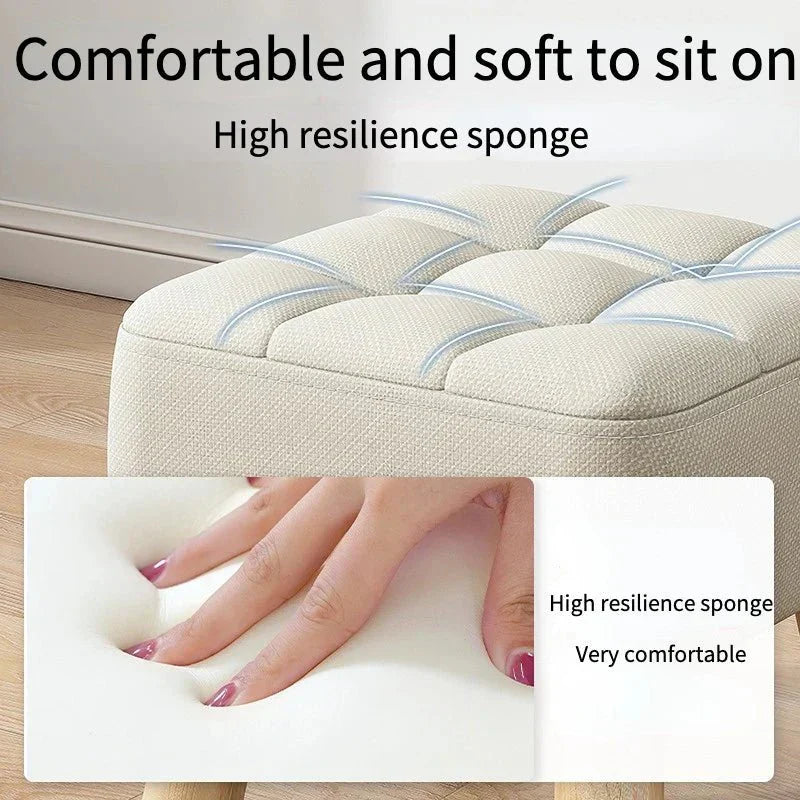 BowLift | Padded ottoman stool in retro style in pastel colors