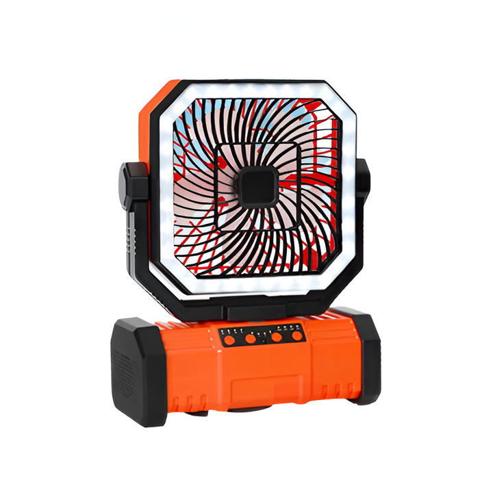 Rechargeable Camping Fan with 20000mAh Battery, 4 Speeds and LED Lantern | Bowlift